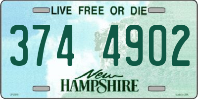 NH license plate 3744902