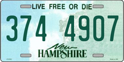 NH license plate 3744907