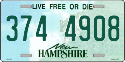 NH license plate 3744908