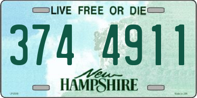 NH license plate 3744911