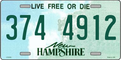 NH license plate 3744912