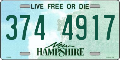 NH license plate 3744917