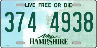 NH license plate 3744938