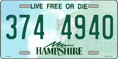 NH license plate 3744940