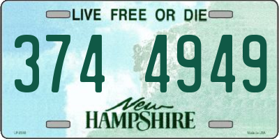 NH license plate 3744949