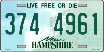 NH license plate 3744961
