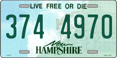 NH license plate 3744970