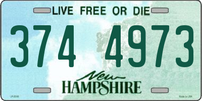 NH license plate 3744973
