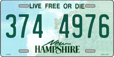 NH license plate 3744976