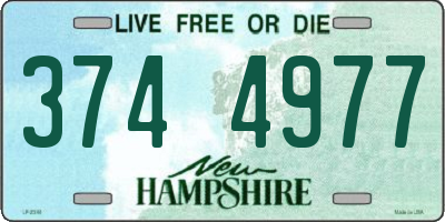 NH license plate 3744977