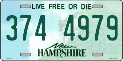 NH license plate 3744979