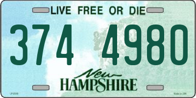 NH license plate 3744980
