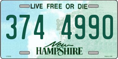 NH license plate 3744990
