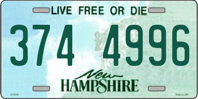 NH license plate 3744996