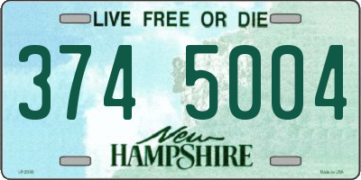 NH license plate 3745004