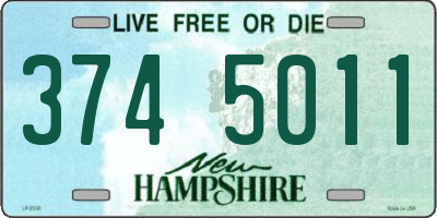NH license plate 3745011