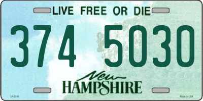 NH license plate 3745030