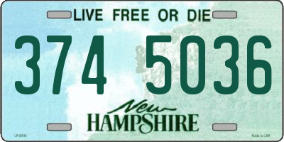 NH license plate 3745036