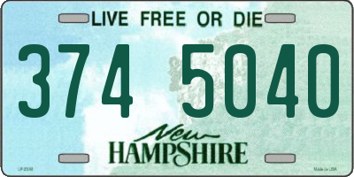 NH license plate 3745040