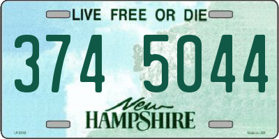 NH license plate 3745044