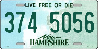 NH license plate 3745056