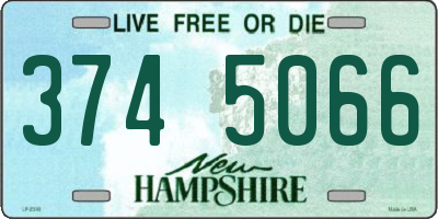 NH license plate 3745066