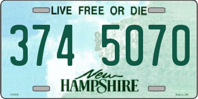 NH license plate 3745070