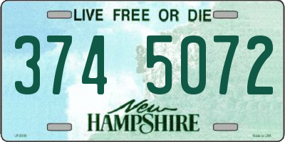 NH license plate 3745072