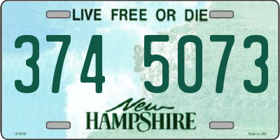 NH license plate 3745073