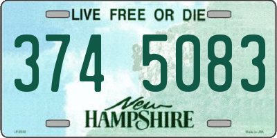 NH license plate 3745083