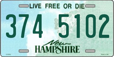 NH license plate 3745102