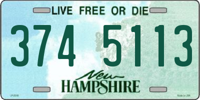 NH license plate 3745113