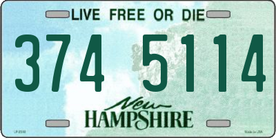 NH license plate 3745114
