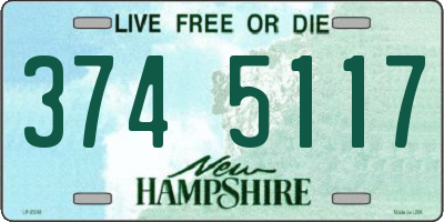 NH license plate 3745117