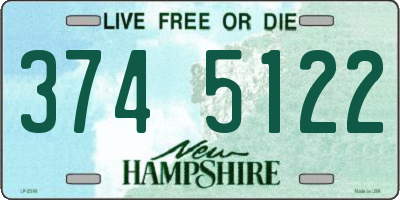 NH license plate 3745122