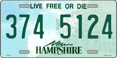 NH license plate 3745124