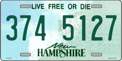 NH license plate 3745127