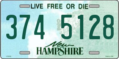 NH license plate 3745128