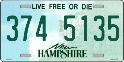 NH license plate 3745135