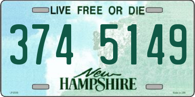 NH license plate 3745149