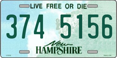 NH license plate 3745156