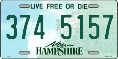 NH license plate 3745157