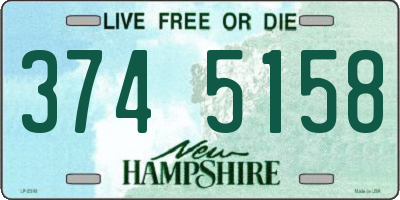 NH license plate 3745158