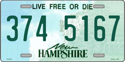 NH license plate 3745167