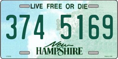 NH license plate 3745169