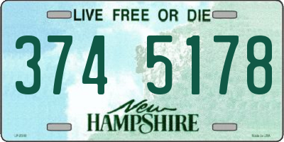 NH license plate 3745178