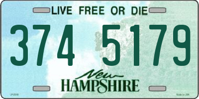 NH license plate 3745179