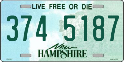 NH license plate 3745187