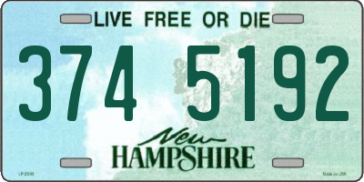 NH license plate 3745192