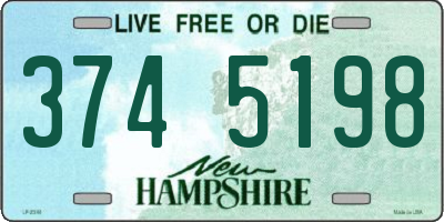 NH license plate 3745198